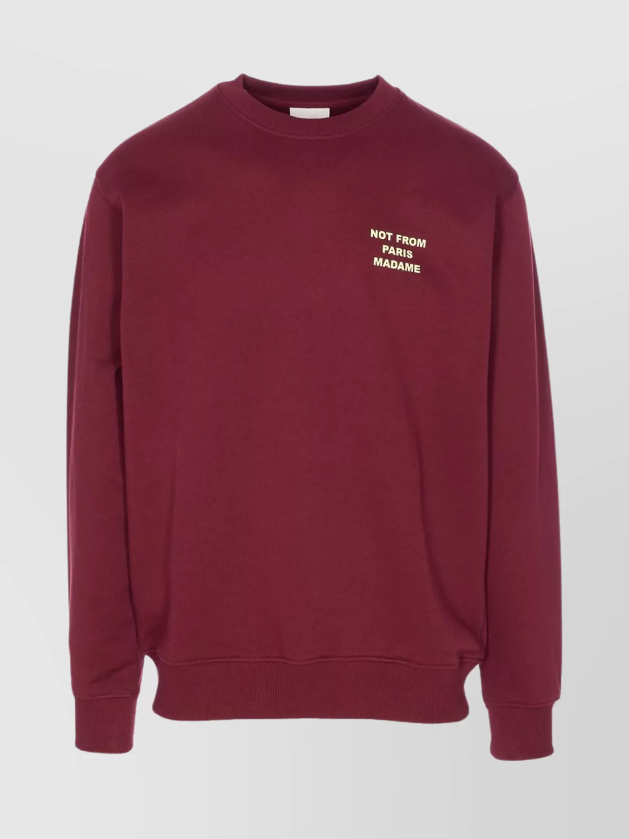 Drôle De Monsieur Crewneck Long Sleeve Printed Slogan Sweatshirt In Purple