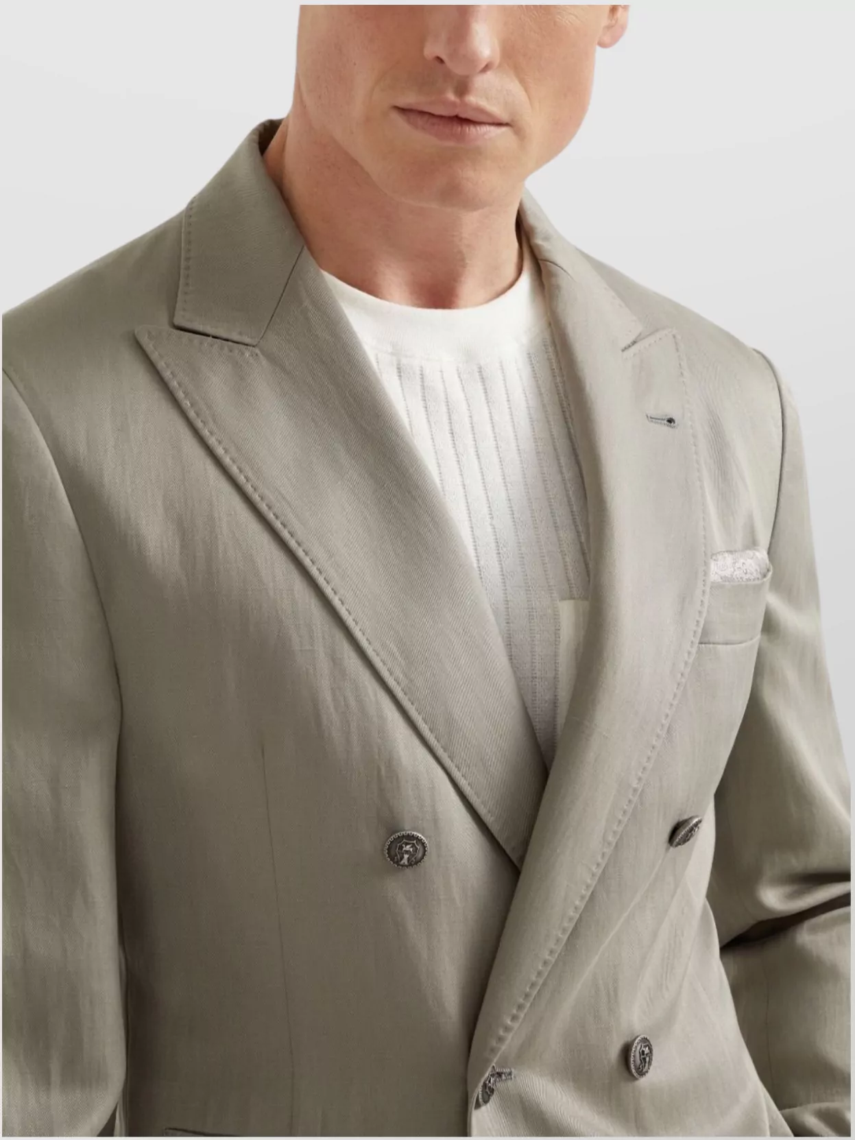 Brunello Cucinelli Silk And Linen Jacket In Green