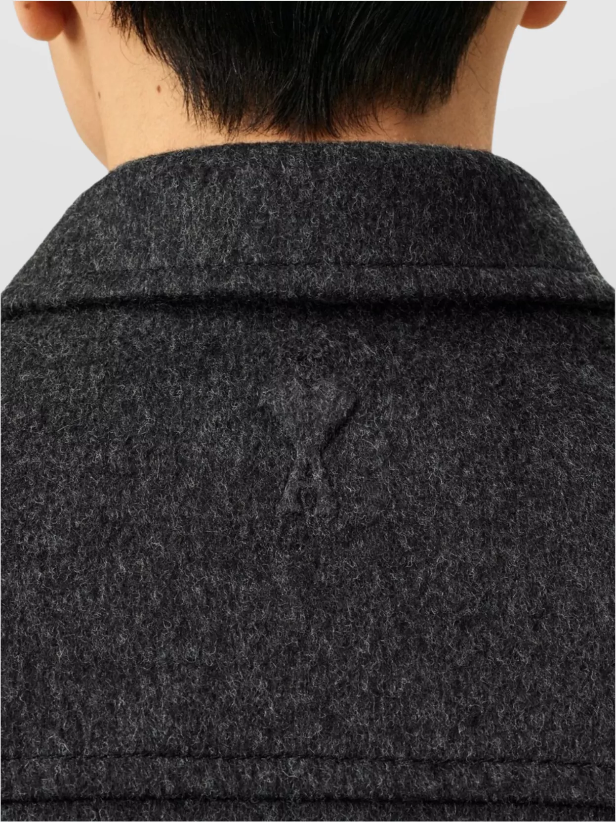 Ami Paris Tailored Jacket With Embossed Collar Detail