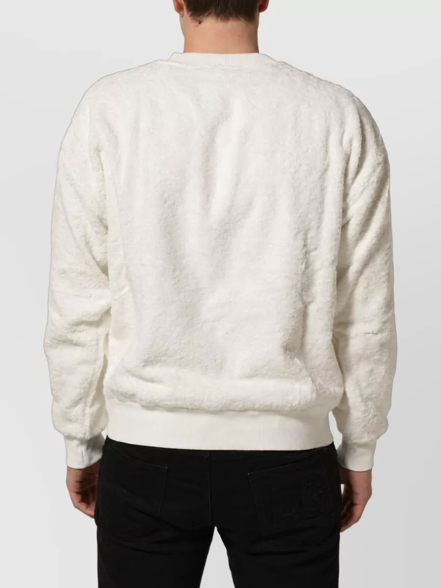 Dolce&Gabbana Cotton Logo-Plaque Crew-Neck Sweatshirt