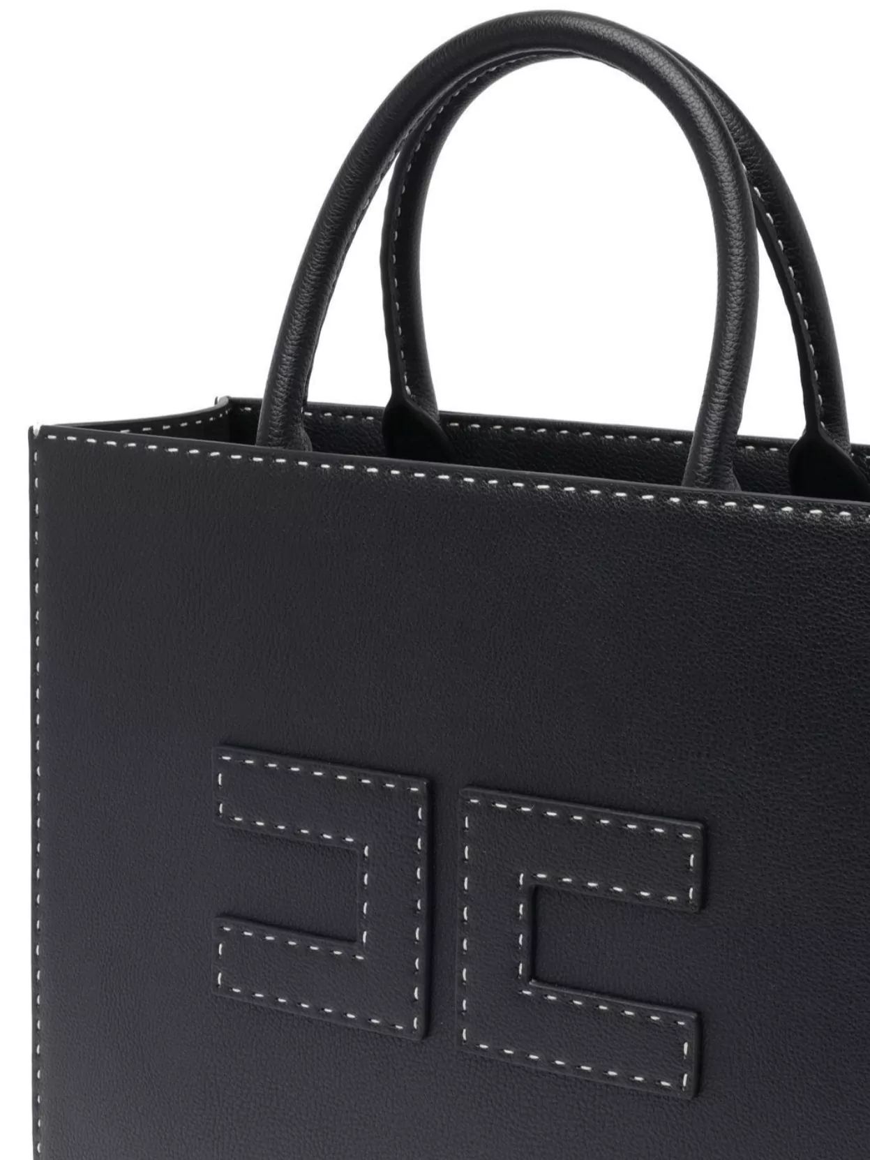 Elisabetta Franchi Stitched Tote Bag With Handles And Strap