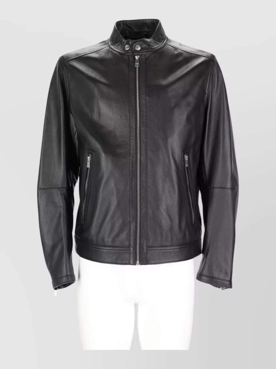 Boss lamb leather coat