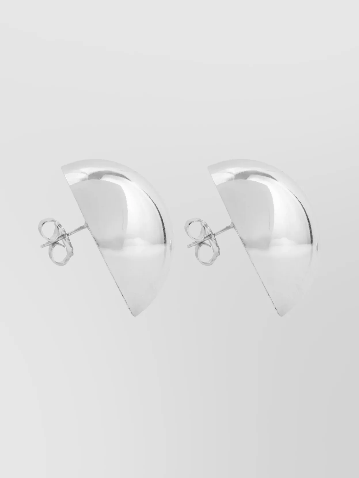 Federica Tosi 'luna' Metallic Earings With Rear Butterfly Clasp Closure And Circular Design In Metallic