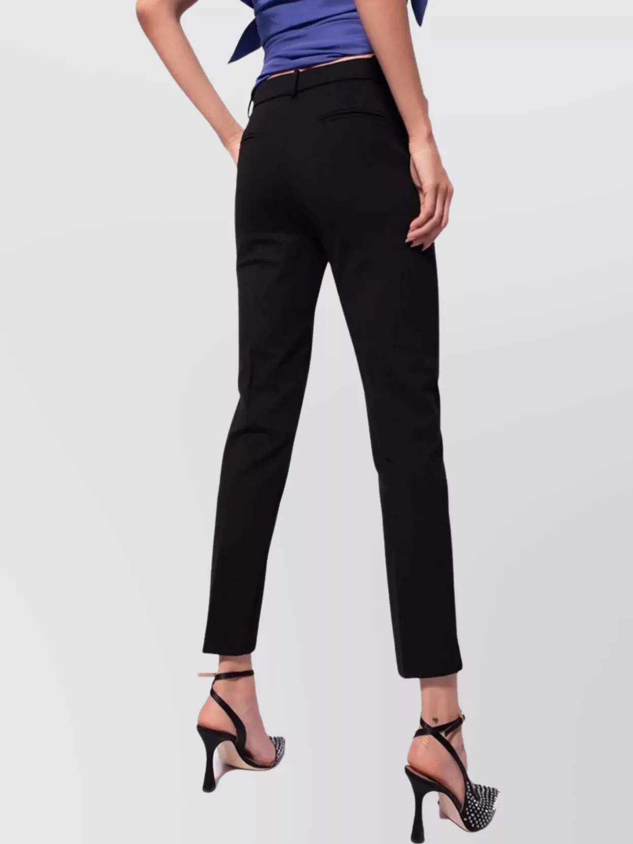 Pinko Tailored Trousers With Pockets And Loops In Black