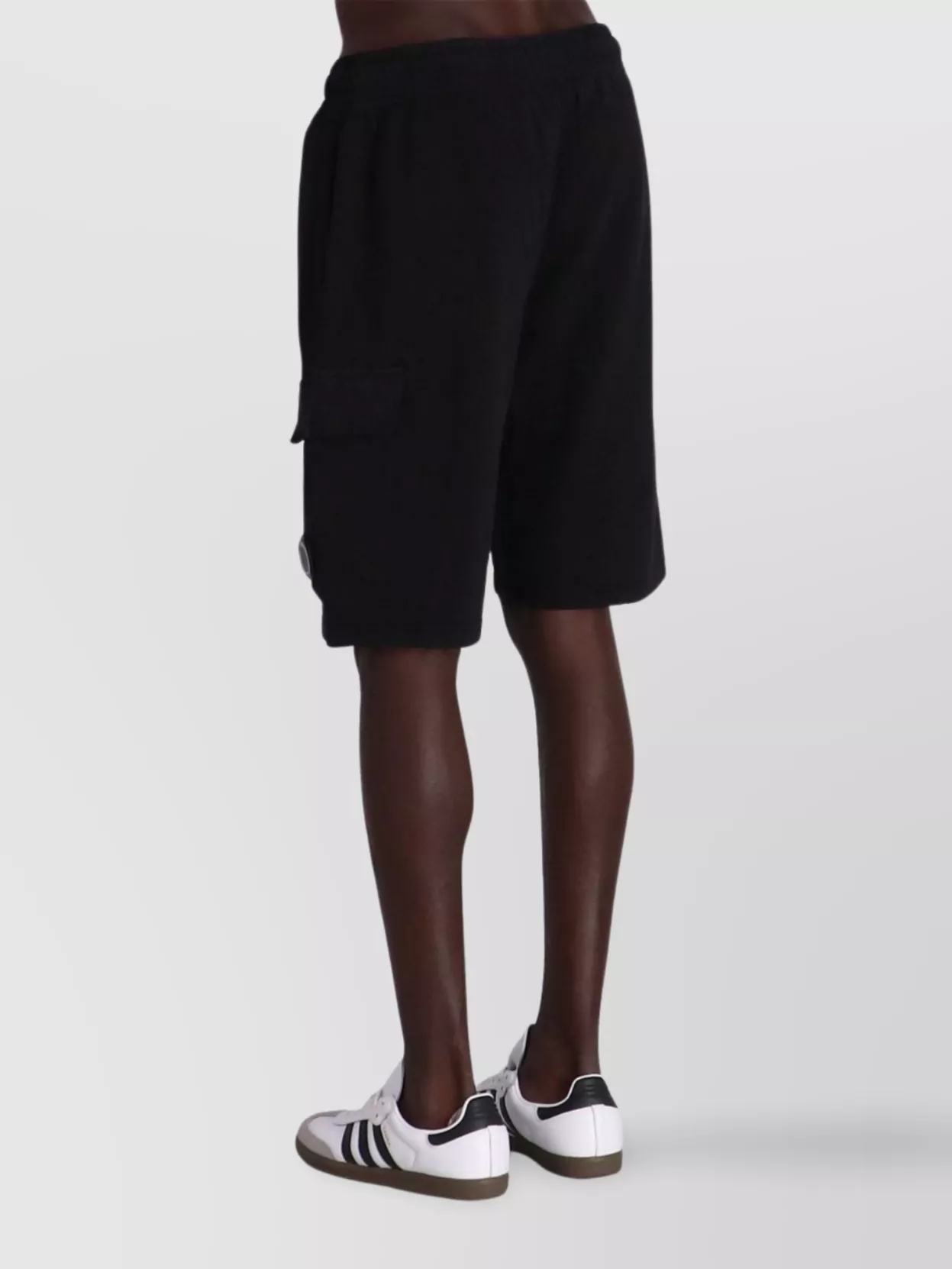 C.p. Company Jersey Fleece Knee-Length Cargo Shorts