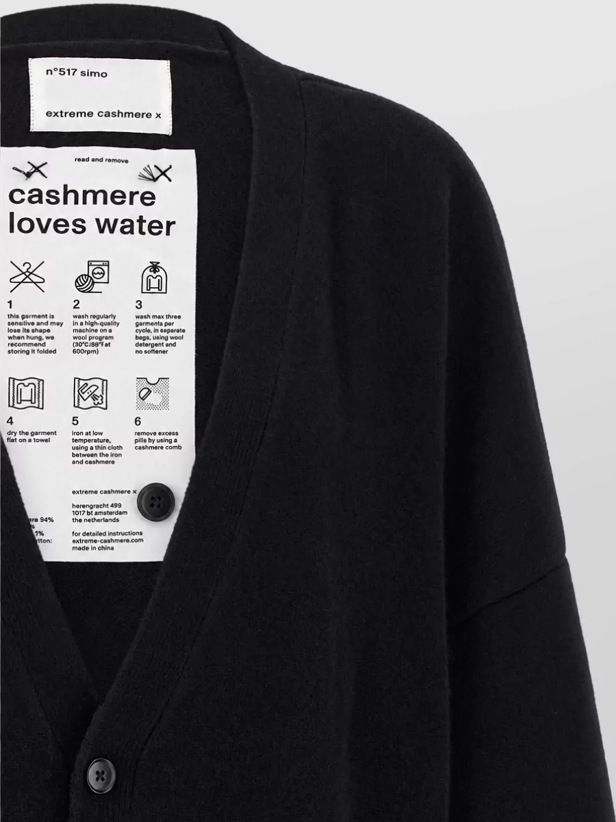 Extreme Cashmere Cashmere Oversized V-Neck Cardigan