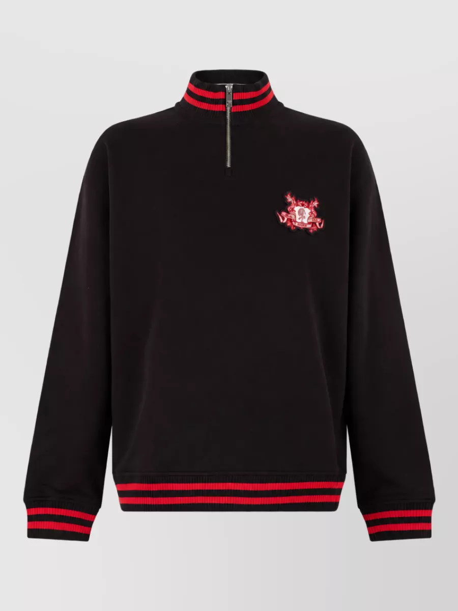 Boss cotton zip sweatshirt