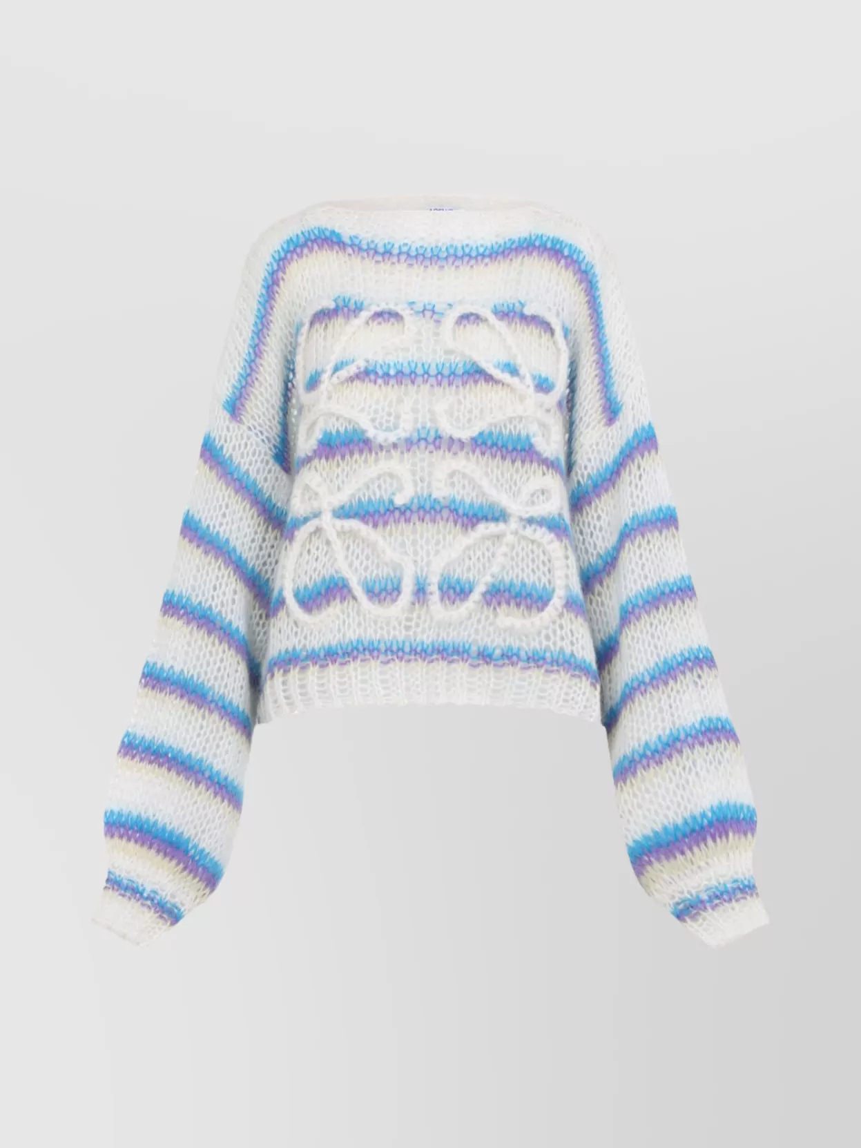 Shop Loewe Mohair Blend Striped Sweater