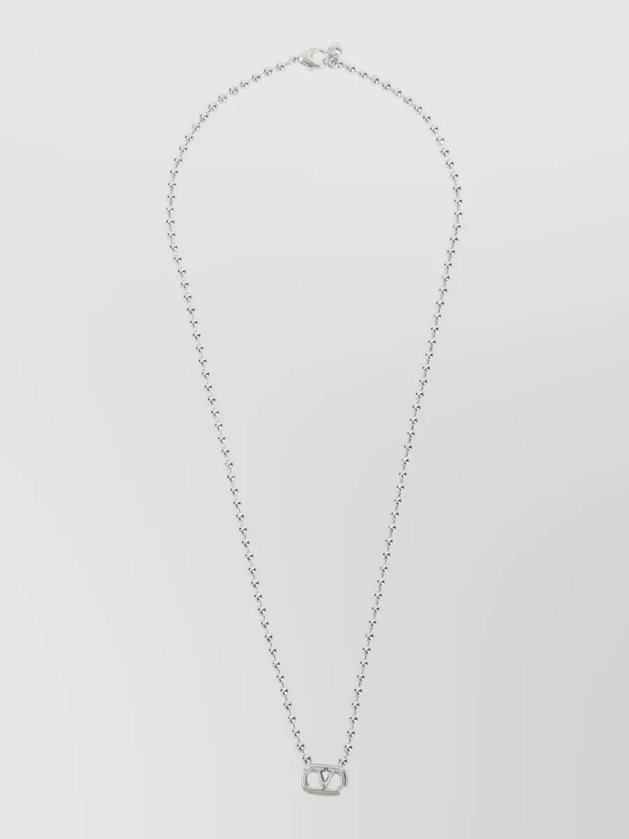 Valentino Garavani Beaded Chain Necklace Featuring Delicate Links