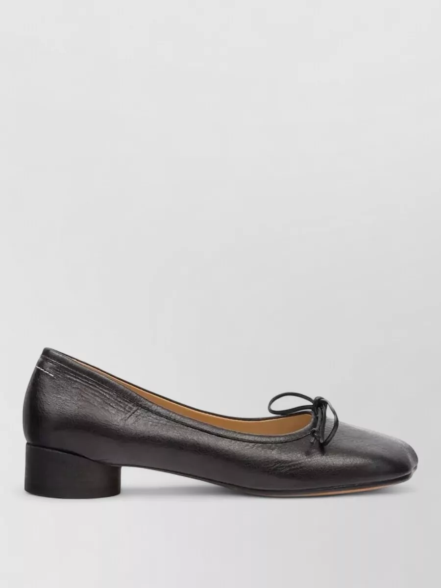 Mm6 Maison Margiela Leather Knotted Ballerina Shoes