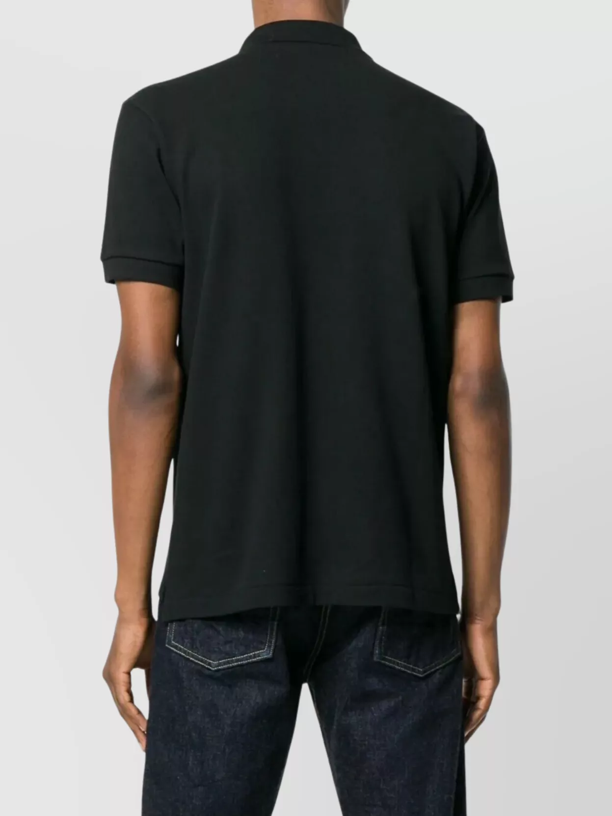 Comme Des Garçons Play Polo Shirt With Ribbed Collar And Straight Hem