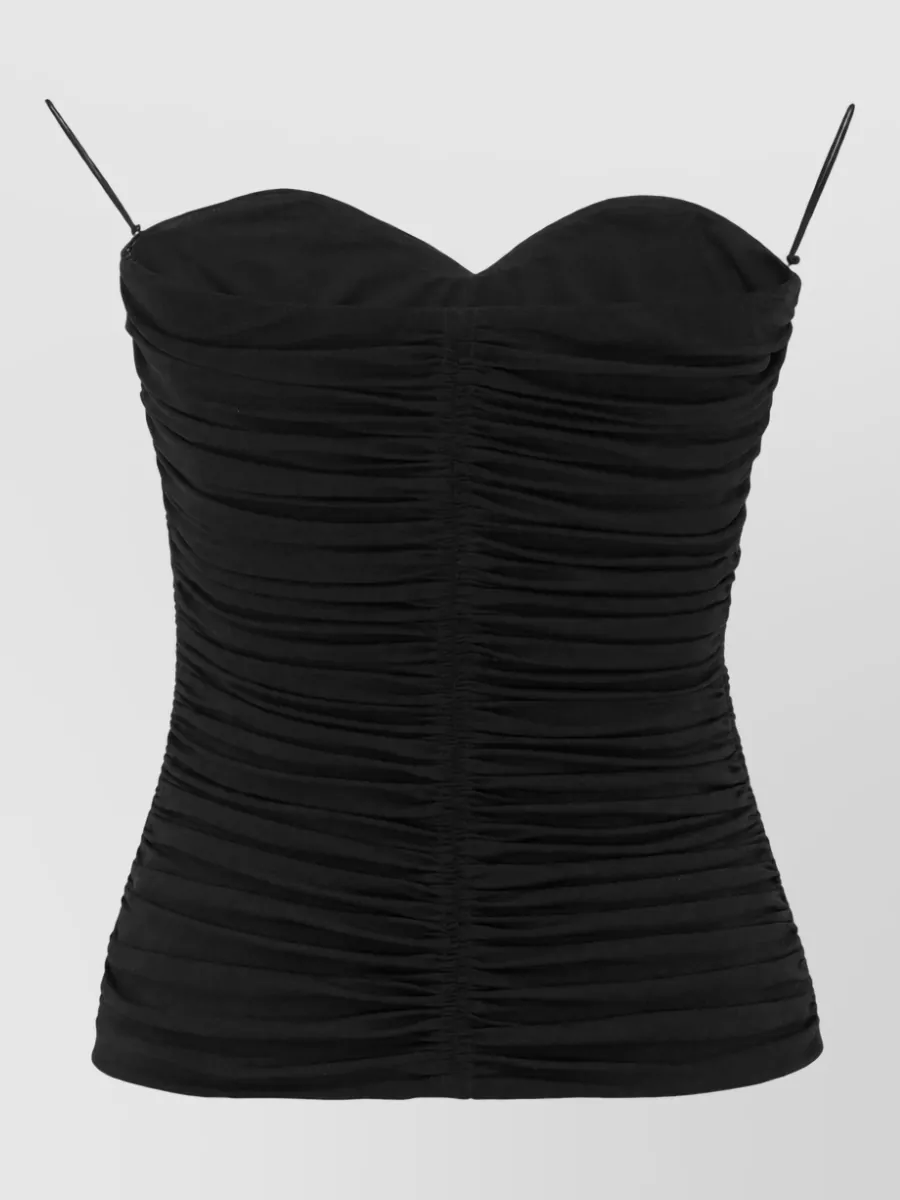 Saint Laurent Crepe Bustier Top