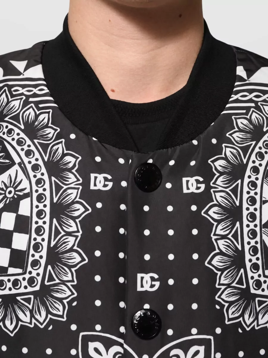 Dolce&Gabbana Bandana Print Puffer Jacket