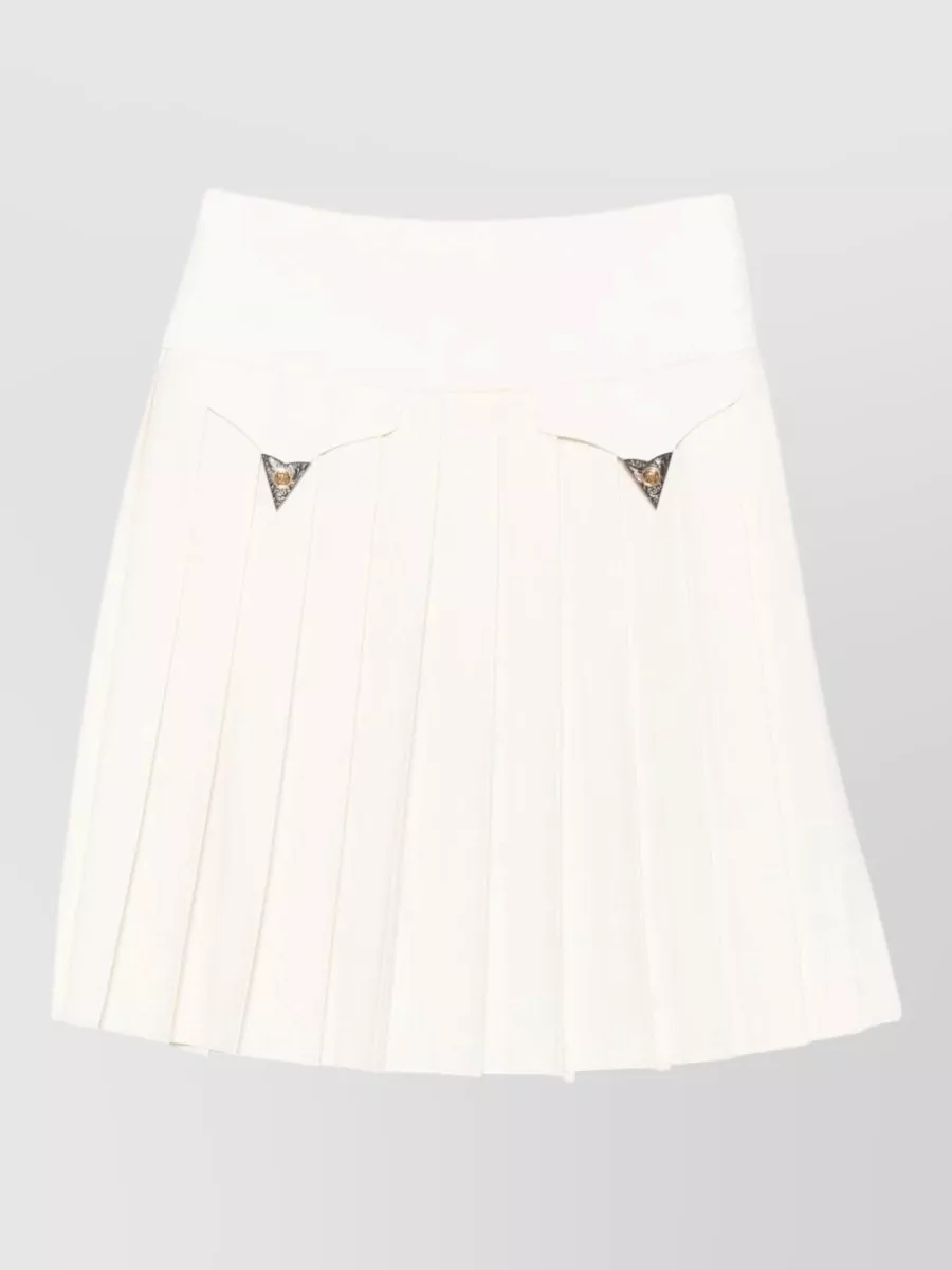 Versace pleated midi skirt