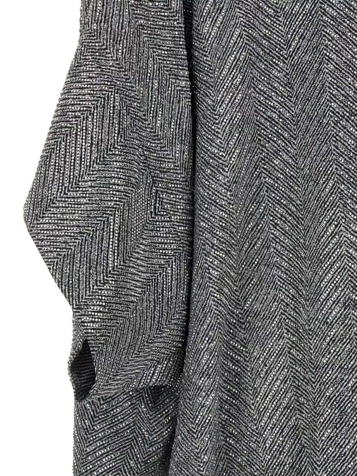 Ermanno Scervino Long Chevron Pattern Dress With Loose Sleeves