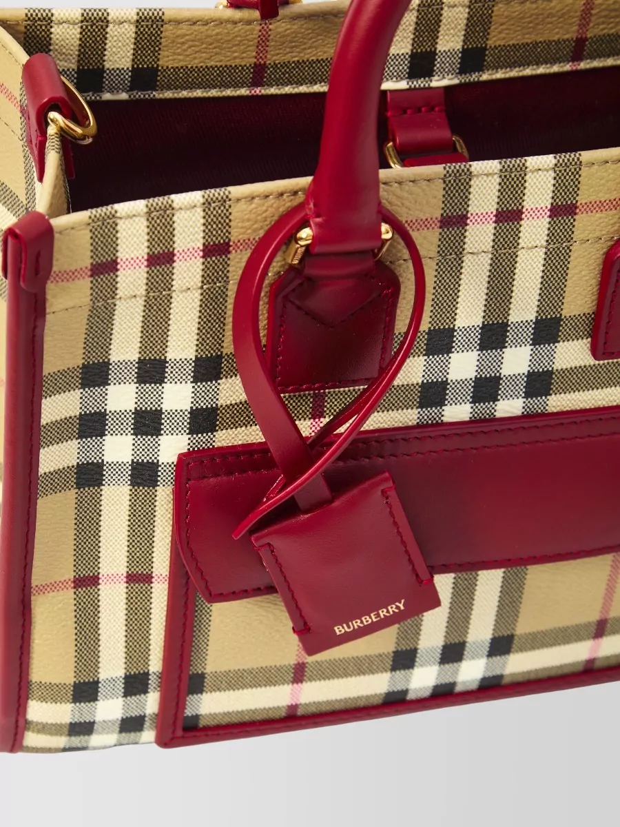 Burberry Freya Check Mini Tote Bag