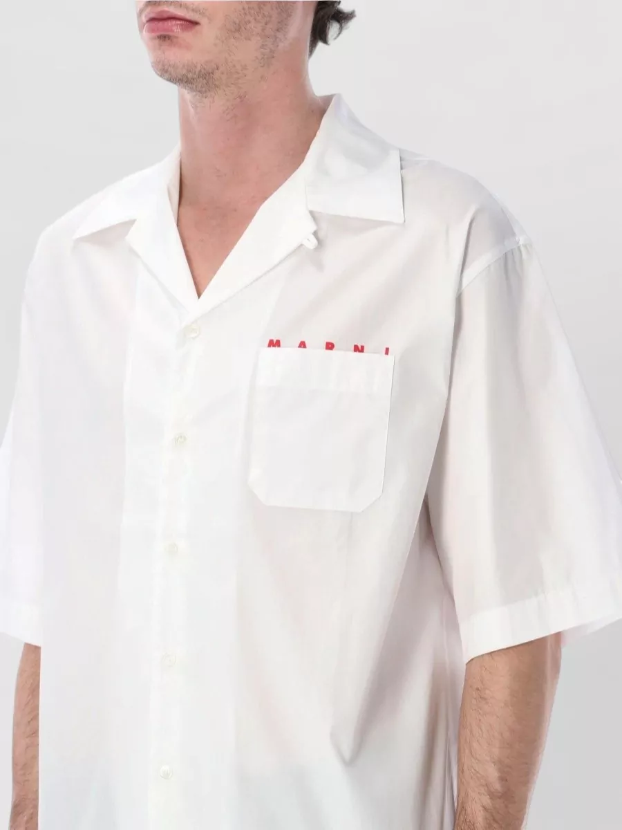Marni Cotton Short-Sleeve Bowling Shirt