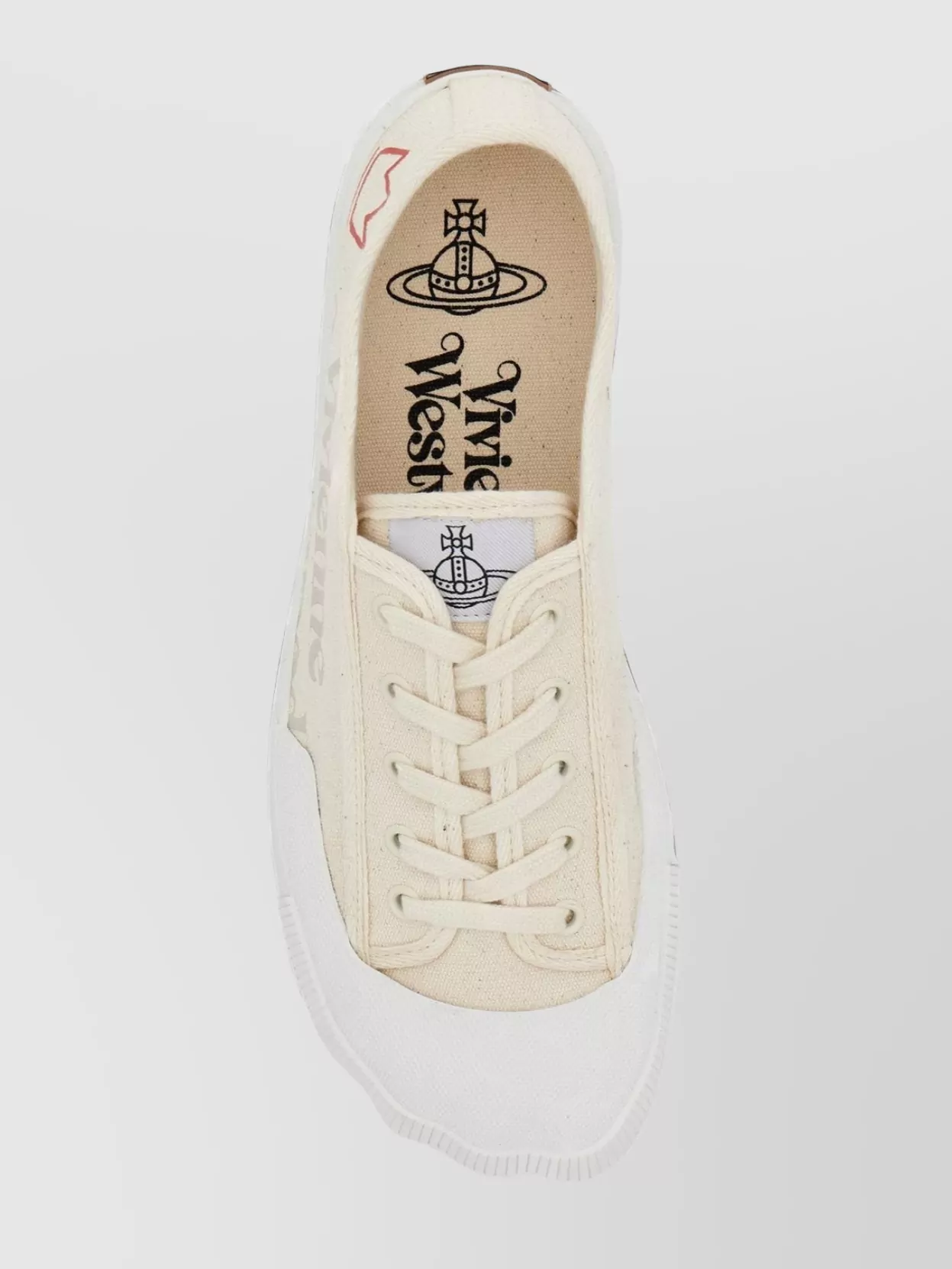 Vivienne Westwood Recycled Cotton Canvas Gym Sneakers In White