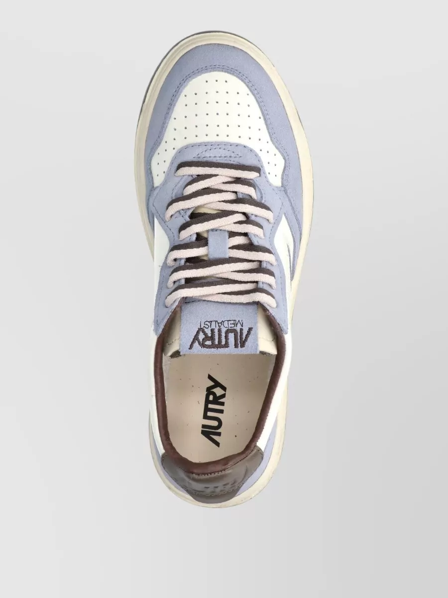 Autry Leather Low Top Lace Up Sneakers