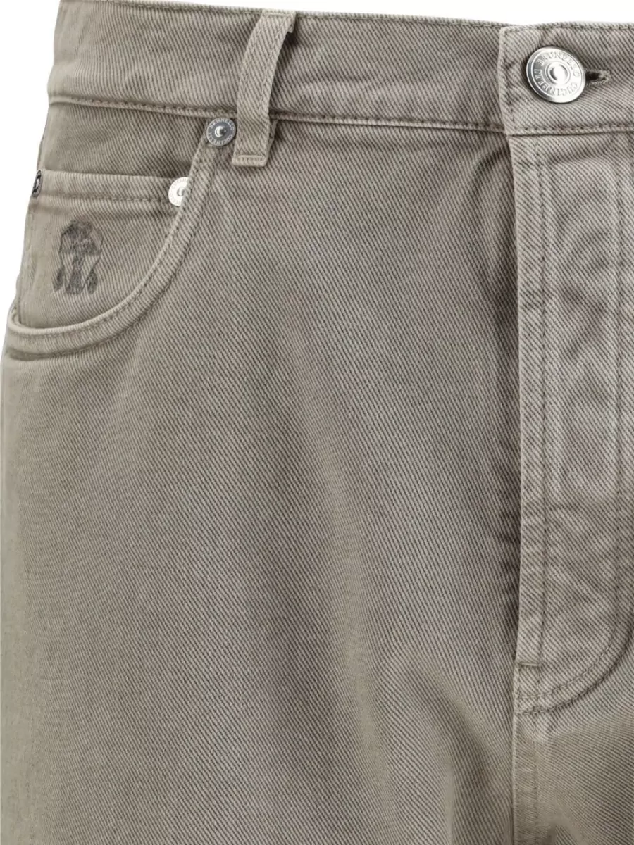 Brunello Cucinelli Denim High-Rise Straight-Leg Jeans