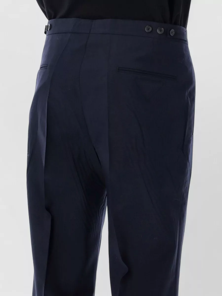 Prada Mohair Straight-Leg Tailored Trousers