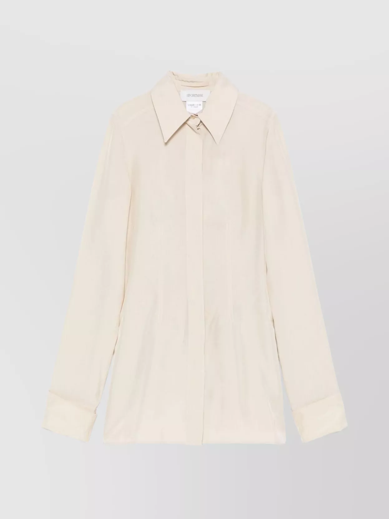 Sportmax Backless Long Sleeve Fitted Waist Shirt