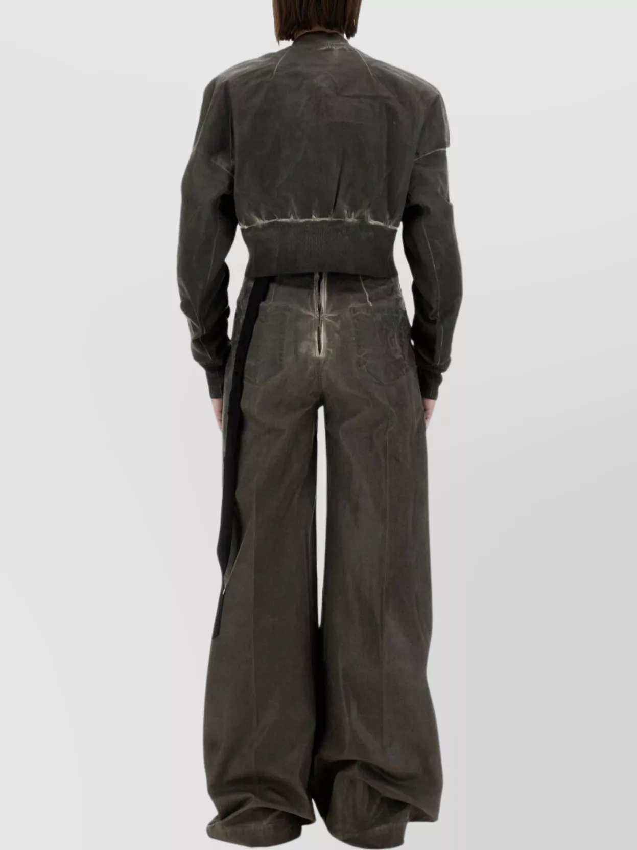 Rick Owens Drkshdw Drkshdw By Rick Owens "flight Jkt" Cropped Bomber Jacket