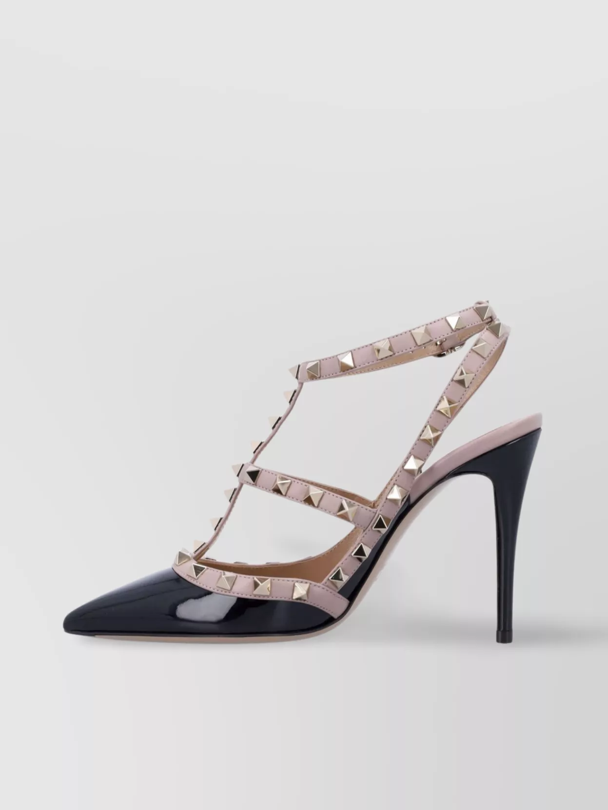 Valentino Garavani Valentino Rockstud Caged 100 Patent Pump In Black