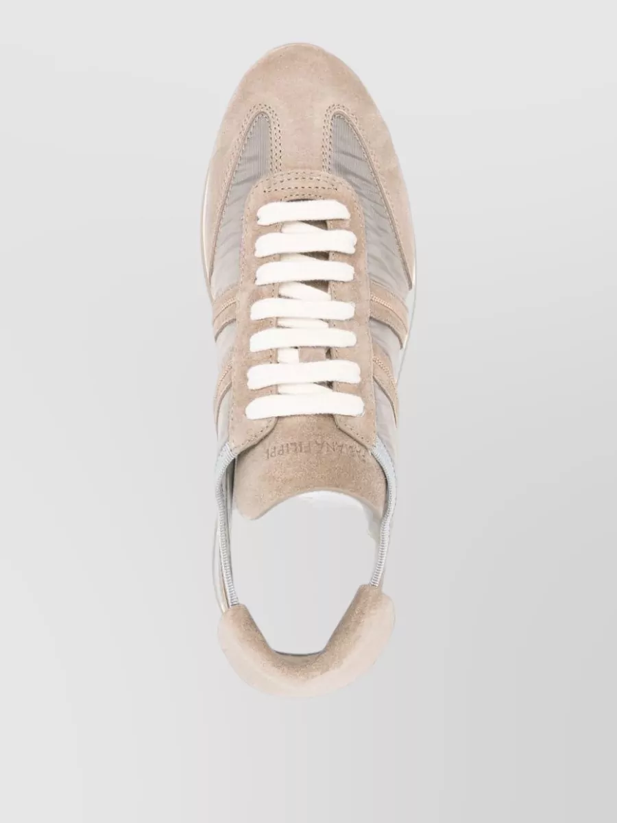 Fabiana Filippi Low Top Sneakers Suede Panels Rubber Sole