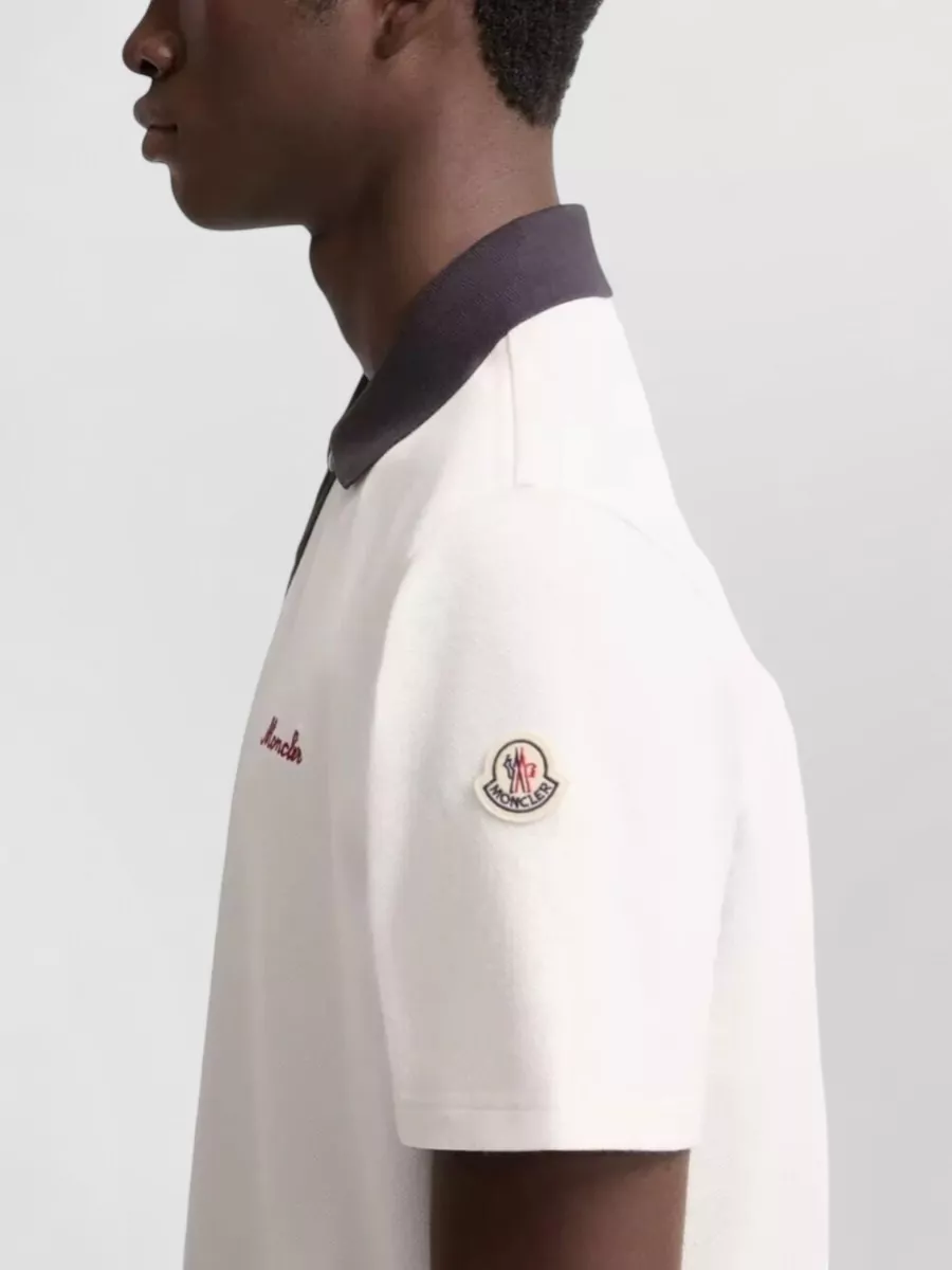Moncler Polo Shirt Cotton Piqué Logo Embroidery
