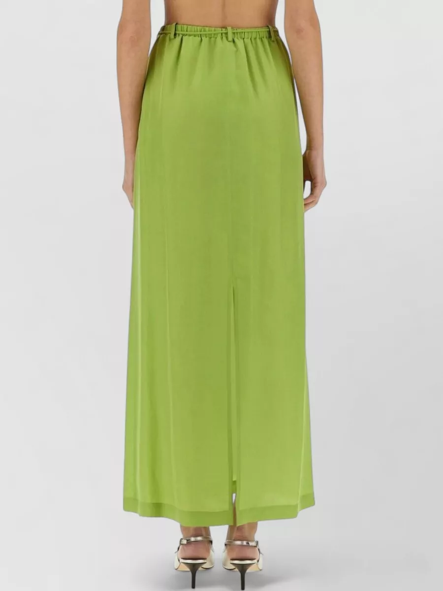 Alysi Silk High-Waisted Maxi Skirt
