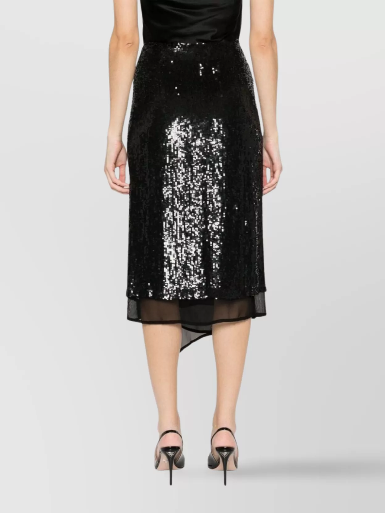 P.a.r.o.s.h Sequin Embellished Wraparound Skirt
