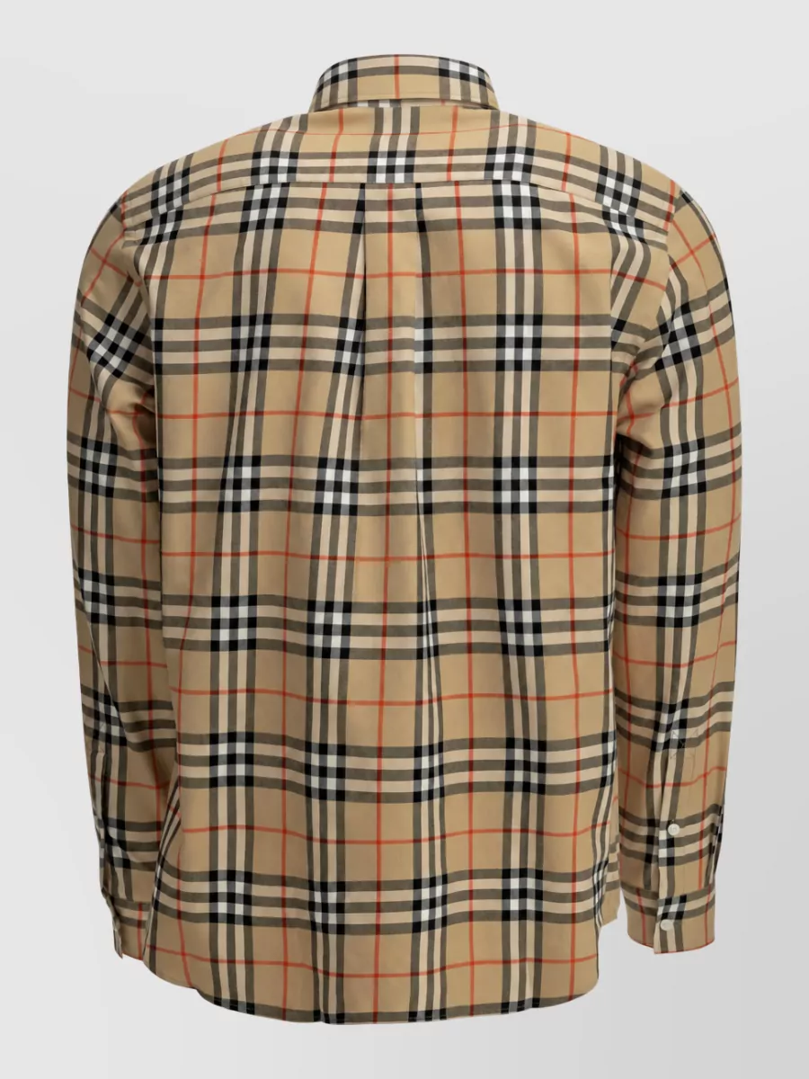 Burberry Check Cotton Long-Sleeve Shirt