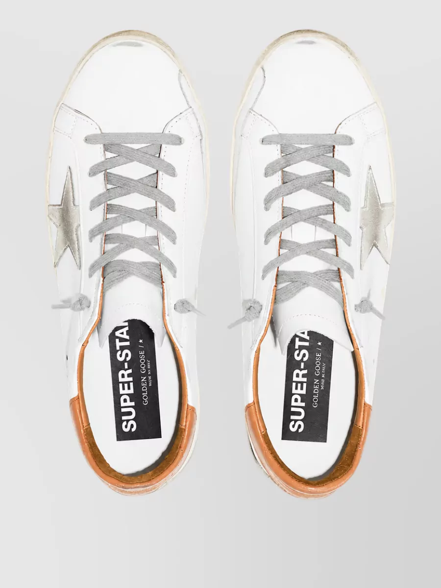 Golden Goose Leather Lace-Up Sneakers