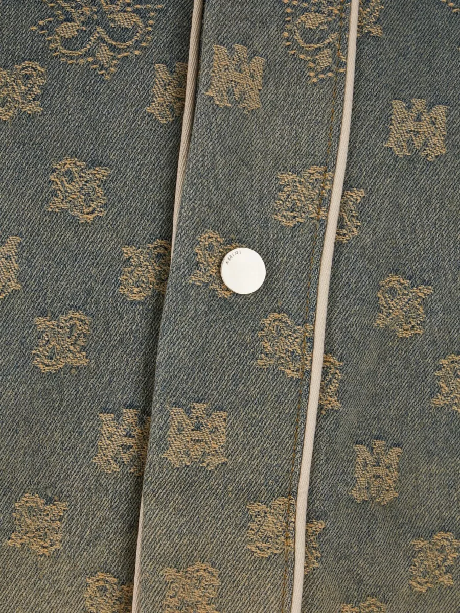 Amiri Cotton Shirt With Embroidered Design And Short Sleeves