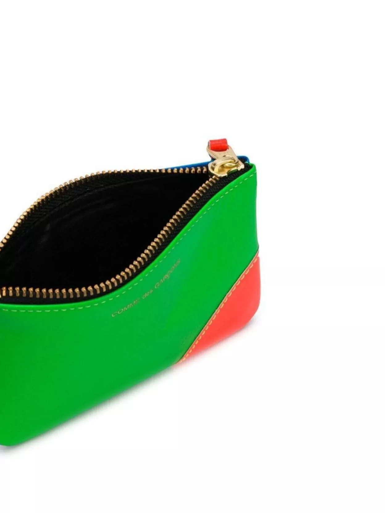 Comme Des Garçons Color Block Wallet Featuring Fluorescent Accents