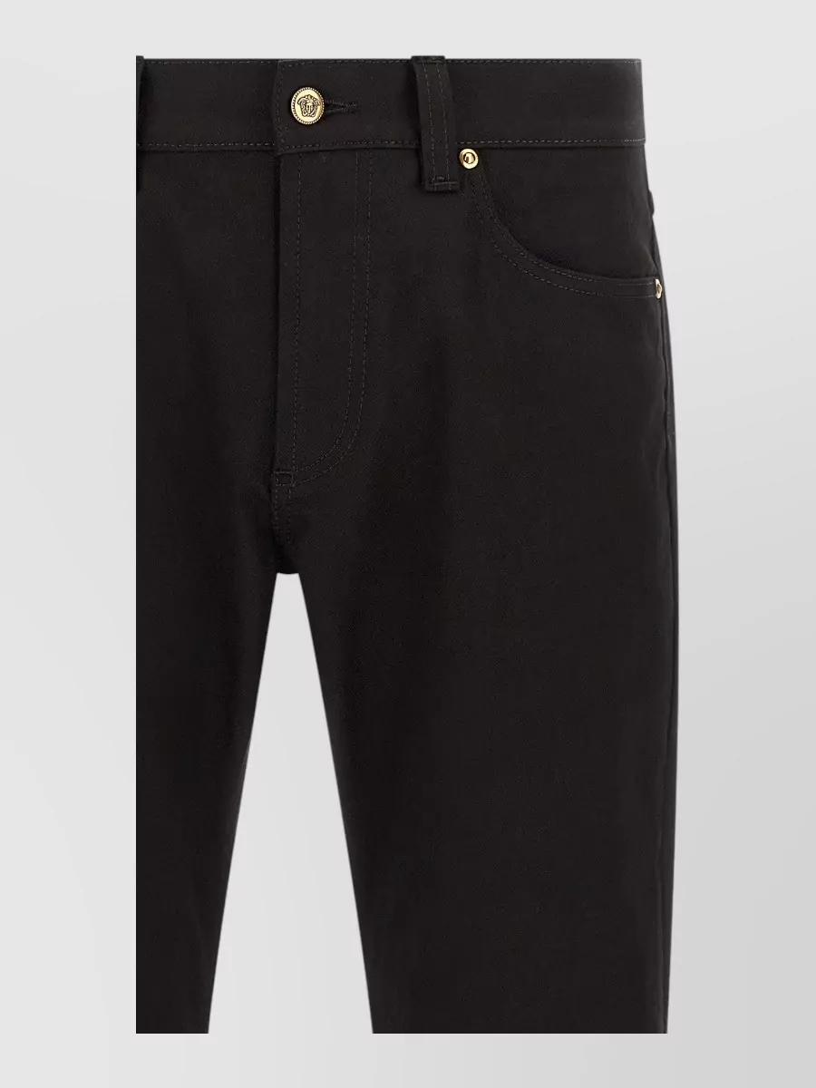 Versace medusa embroidery straight-leg jeans