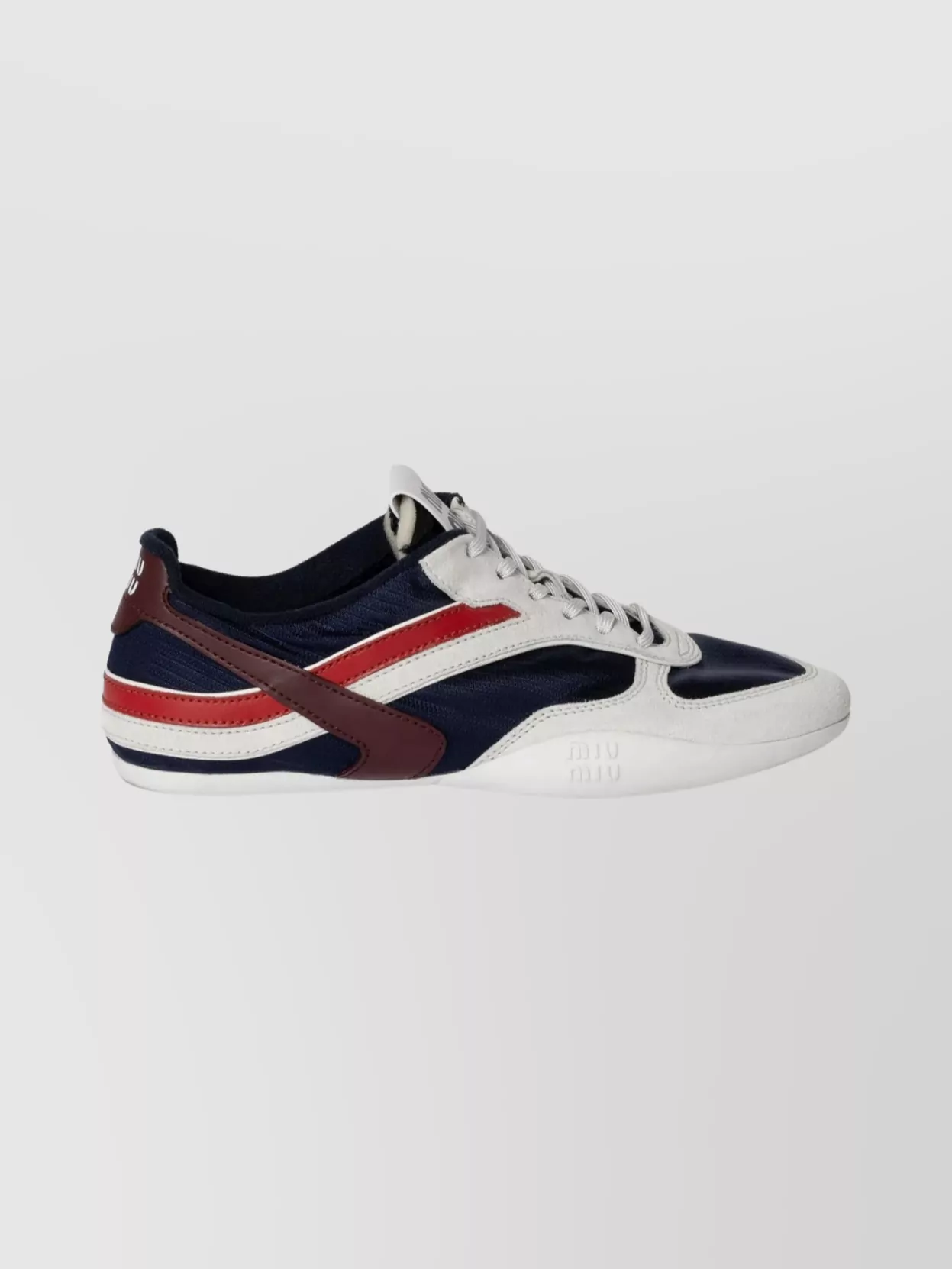 Miu Miu Multicolor Tech Fabric And Suede Gymnasium Sneakers In Blue