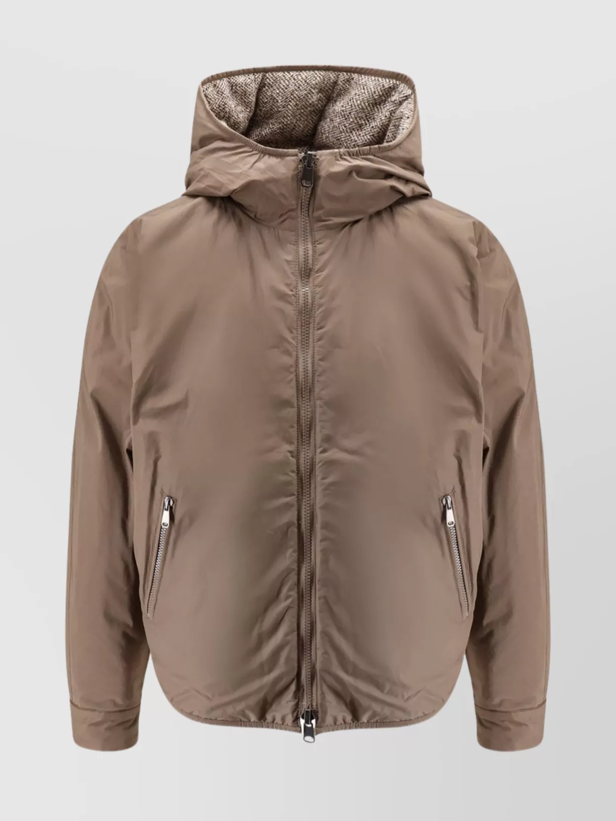Brunello Cucinelli Wool And Silk Reversible Down Jacket