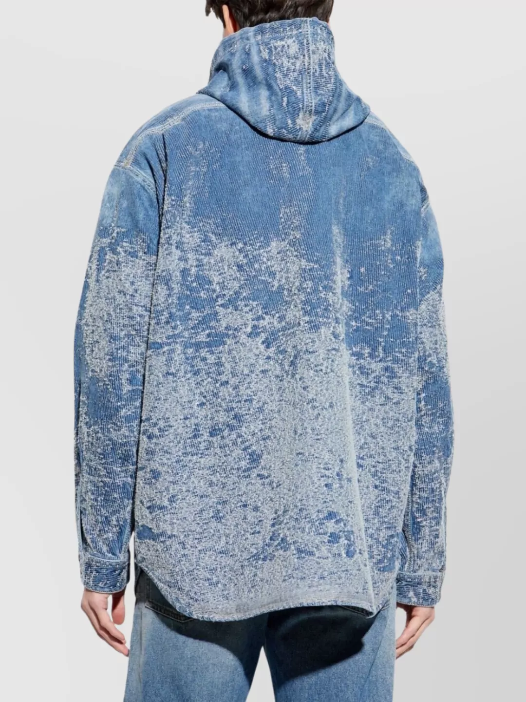 Diesel Distressed Hooded Longline Jacket