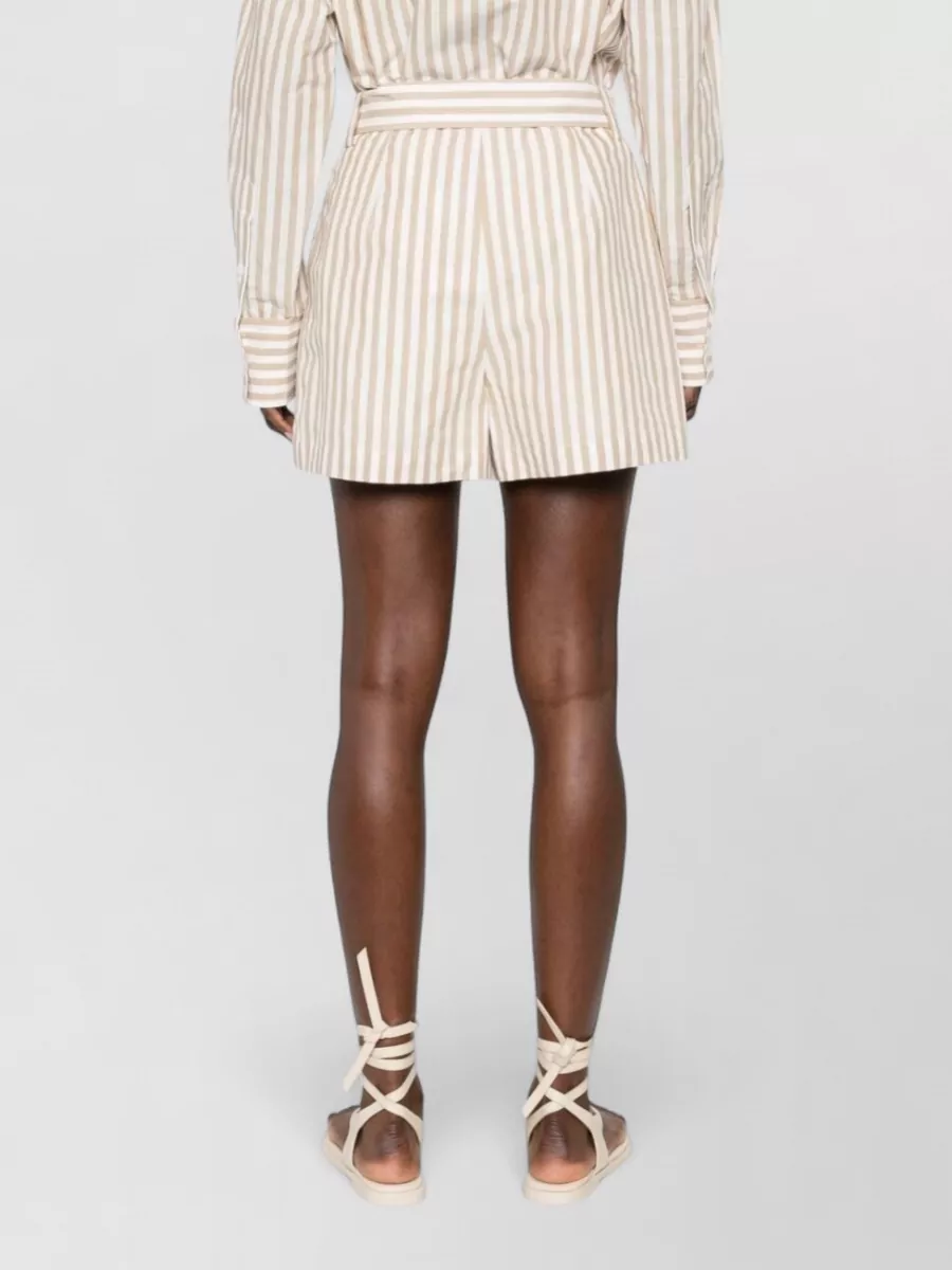 Iro Striped Pleated Cropped Trousers