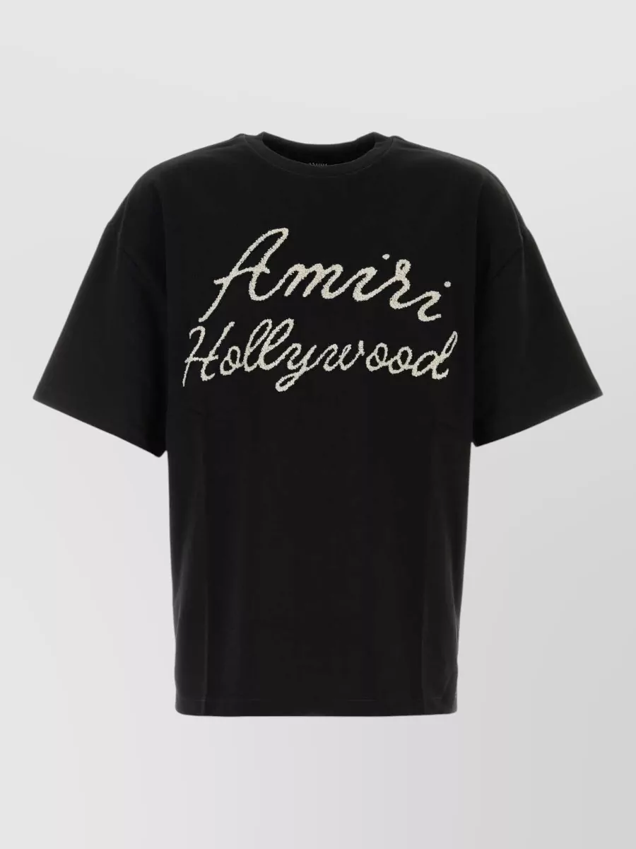 Amiri Oversized Fit Hollywood Script Tee In Black