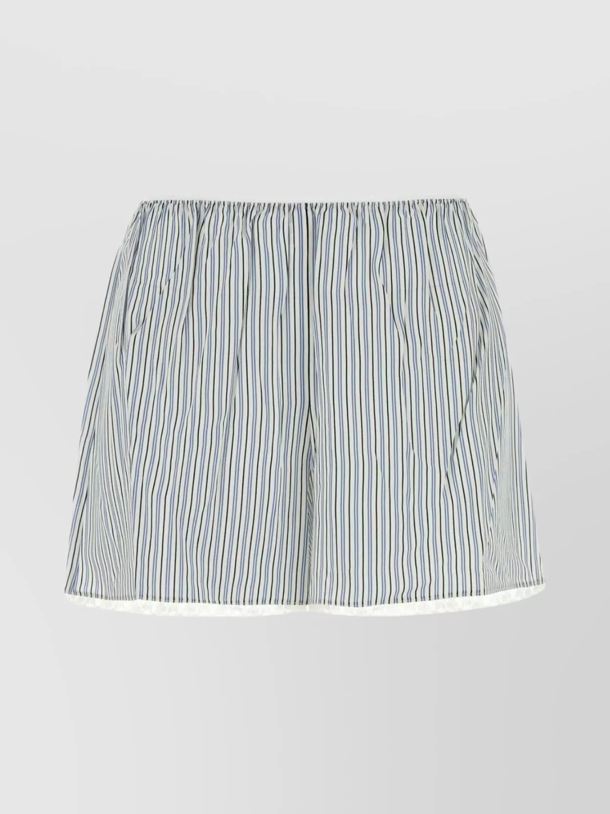 ショーツ Miu Miu Embroidered Silk Shorts Miu Miu Embroidered silk shorts with stripes | The Fashion