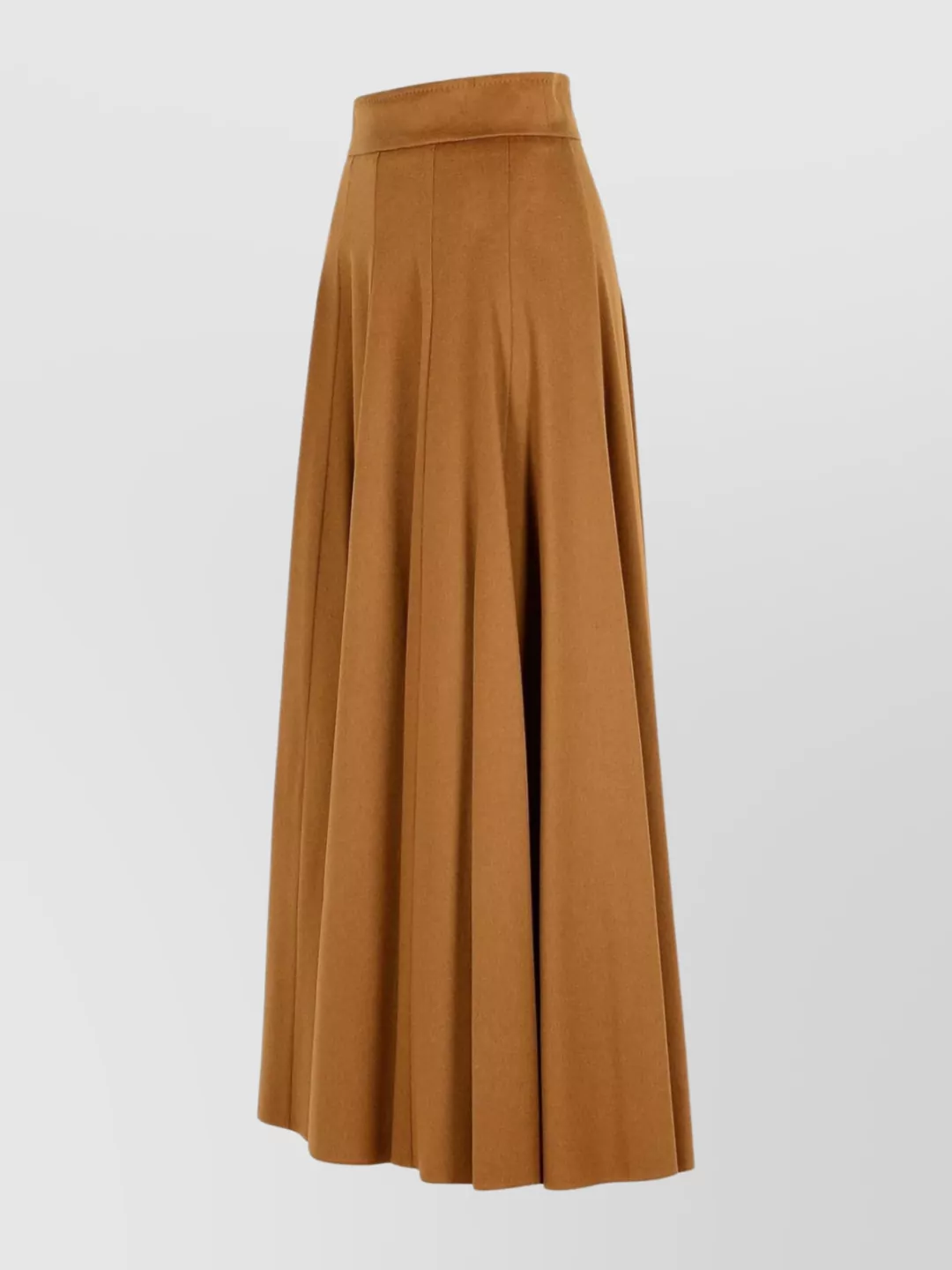 Max Mara High Waist Midi Pleated A-Line Skirt