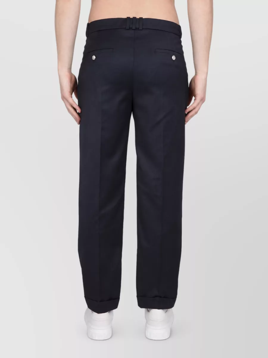 Balmain Wool Straight-Leg Tailored Trousers