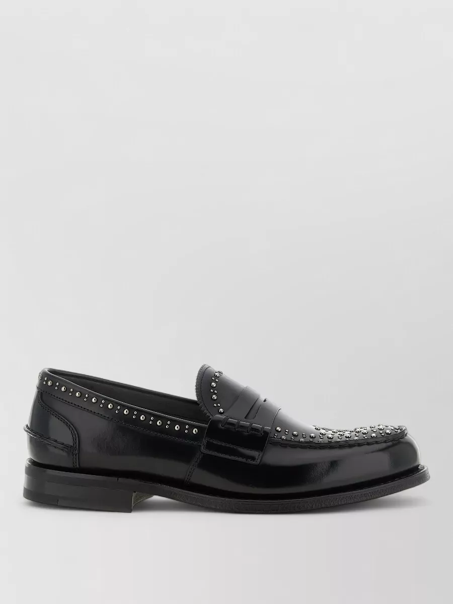Church's leather studded loafers