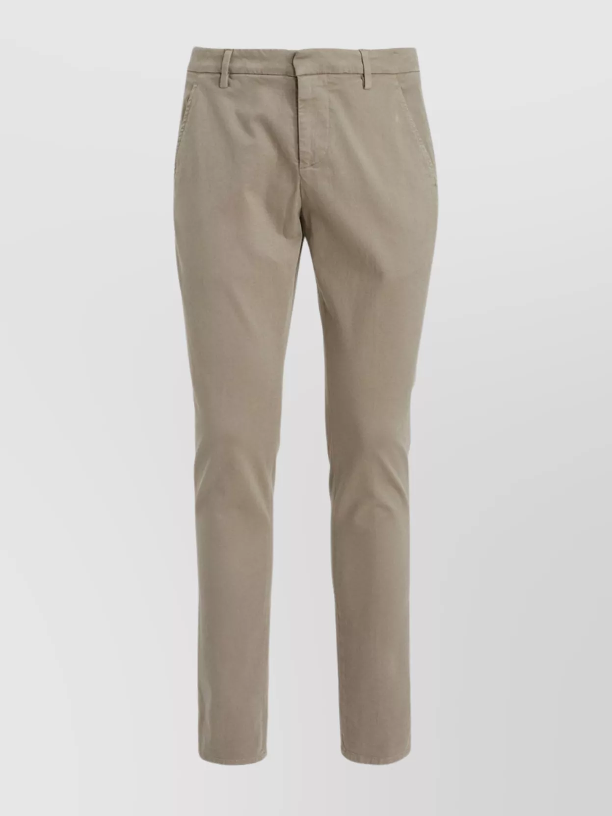 Dondup Cotton Trousers With Belt Loops And Pockets