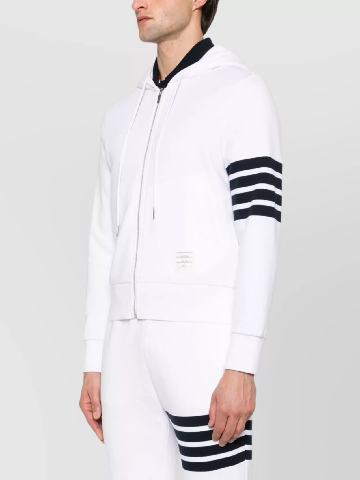 Thom Browne 4Bar Striped Cotton Hoodie