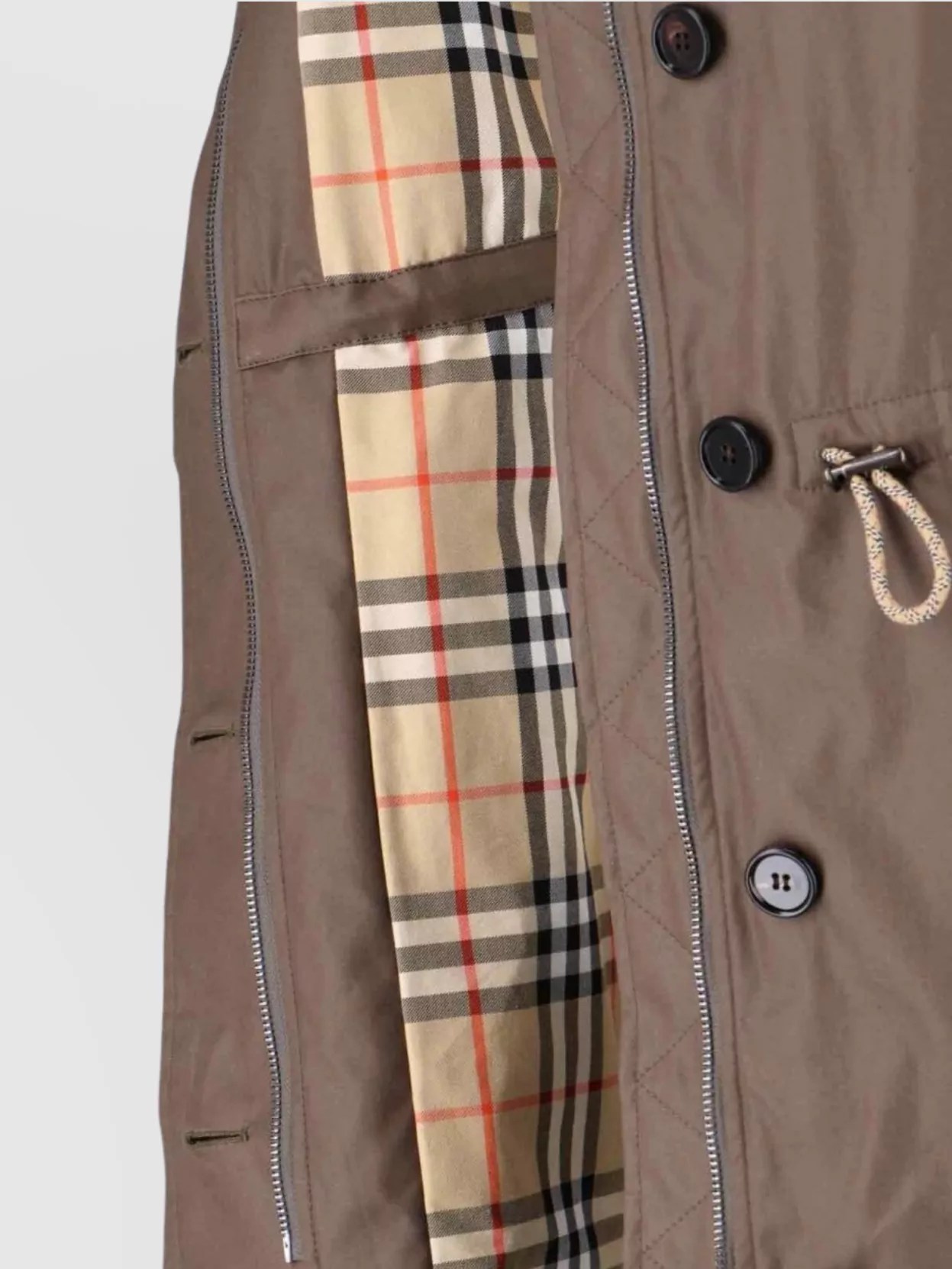Burberry Waist Drawstring Hooded Long Length