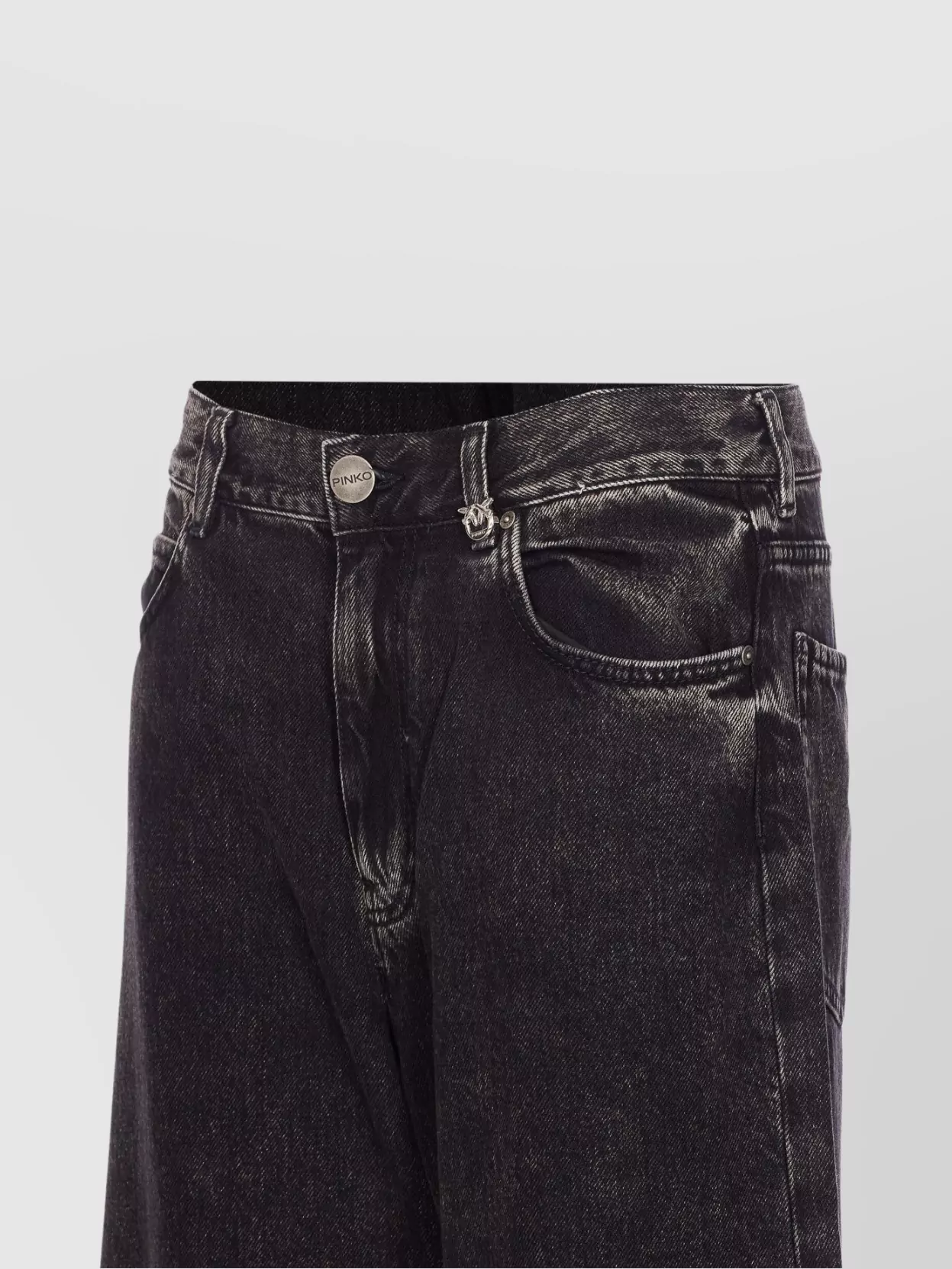 Pinko Wide Leg Straight Fit Trousers With Pockets